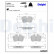 Brake pad set, disc brake LP3833 Delphi