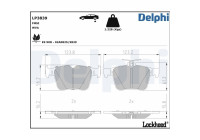 Brake pad set, disc brake LP3839 Delphi