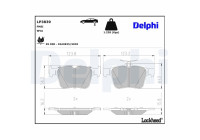 Brake pad set, disc brake LP3839 Delphi