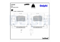 Brake pad set, disc brake LP3840 Delphi