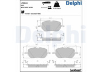 Brake pad set, disc brake LP3843 Delphi