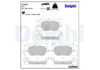 Brake pad set, disc brake LP3843 Delphi