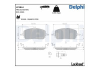 Brake pad set, disc brake LP3844 Delphi