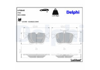 Brake pad set, disc brake LP3845 Delphi