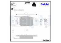 Brake pad set, disc brake LP3848 Delphi