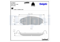 Brake pad set, disc brake LP3849 Delphi