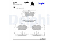 Brake pad set, disc brake LP3850 Delphi