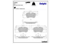 Brake pad set, disc brake LP3850 Delphi