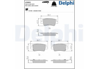 Brake pad set, disc brake LP3855 Delphi