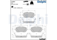 Brake pad set, disc brake LP3856 Delphi