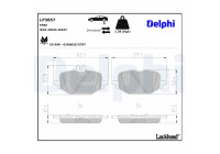 Brake pad set, disc brake LP3857 Delphi