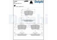 Brake pad set, disc brake LP3858 Delphi