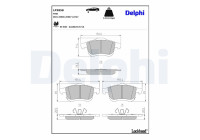 Brake pad set, disc brake LP3858 Delphi