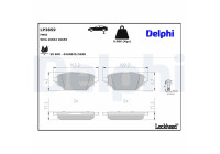 Brake pad set, disc brake LP3859 Delphi