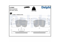 Brake pad set, disc brake LP3860 Delphi