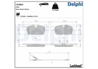Brake pad set, disc brake LP3862 Delphi