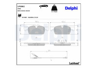 Brake pad set, disc brake LP3862 Delphi