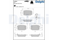 Brake pad set, disc brake LP3863 Delphi