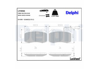 Brake pad set, disc brake LP3866 Delphi