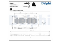 Brake pad set, disc brake LP3872 Delphi