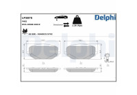 Brake pad set, disc brake LP3875 Delphi