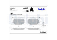 Brake pad set, disc brake LP3875 Delphi