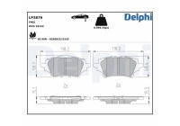 Brake pad set, disc brake LP3876 Delphi