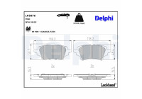 Brake pad set, disc brake LP3876 Delphi
