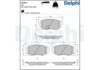 Brake pad set, disc brake LP3877 Delphi