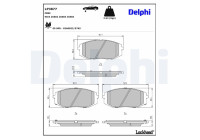 Brake pad set, disc brake LP3877 Delphi