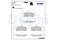 Brake pad set, disc brake LP3878 Delphi