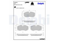 Brake pad set, disc brake LP3879 Delphi