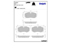 Brake pad set, disc brake LP3879 Delphi