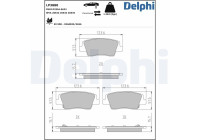 Brake pad set, disc brake LP3880 Delphi