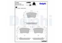 Brake pad set, disc brake LP3880 Delphi