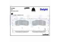 Brake pad set, disc brake LP3881 Delphi