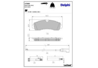 Brake pad set, disc brake LP3886 Delphi