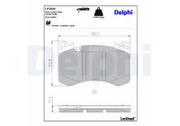Brake pad set, disc brake LP3900 Delphi
