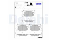 Brake pad set, disc brake LP3904 Delphi