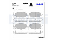 Brake pad set, disc brake LP3906 Delphi