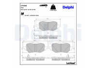 Brake pad set, disc brake LP3908 Delphi