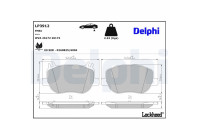 Brake pad set, disc brake LP3912 Delphi