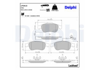 Brake pad set, disc brake LP3915 Delphi