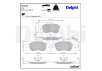 Brake pad set, disc brake LP3915 Delphi