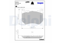 Brake pad set, disc brake LP3916 Delphi