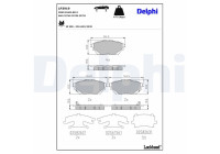 Brake pad set, disc brake LP3919 Delphi