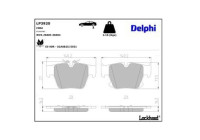 Brake pad set, disc brake LP3920 Delphi