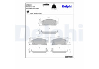 Brake pad set, disc brake LP3928 Delphi
