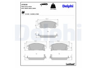 Brake pad set, disc brake LP3928 Delphi