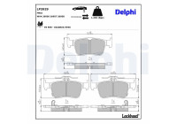 Brake pad set, disc brake LP3929 Delphi